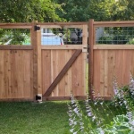 Cap & Rail with wire lattice privacy fence