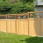 Cap & Rail with wire lattice privacy fence