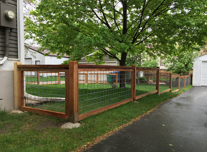 Building quality Hog Panel wood fences in the Twin Cities