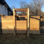 Custom wood & wire fence