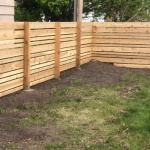 Horizontal board fence
