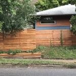 Horizontal board fence