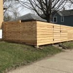 Horizontal board fence