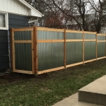 Cedar framed corrugated steel